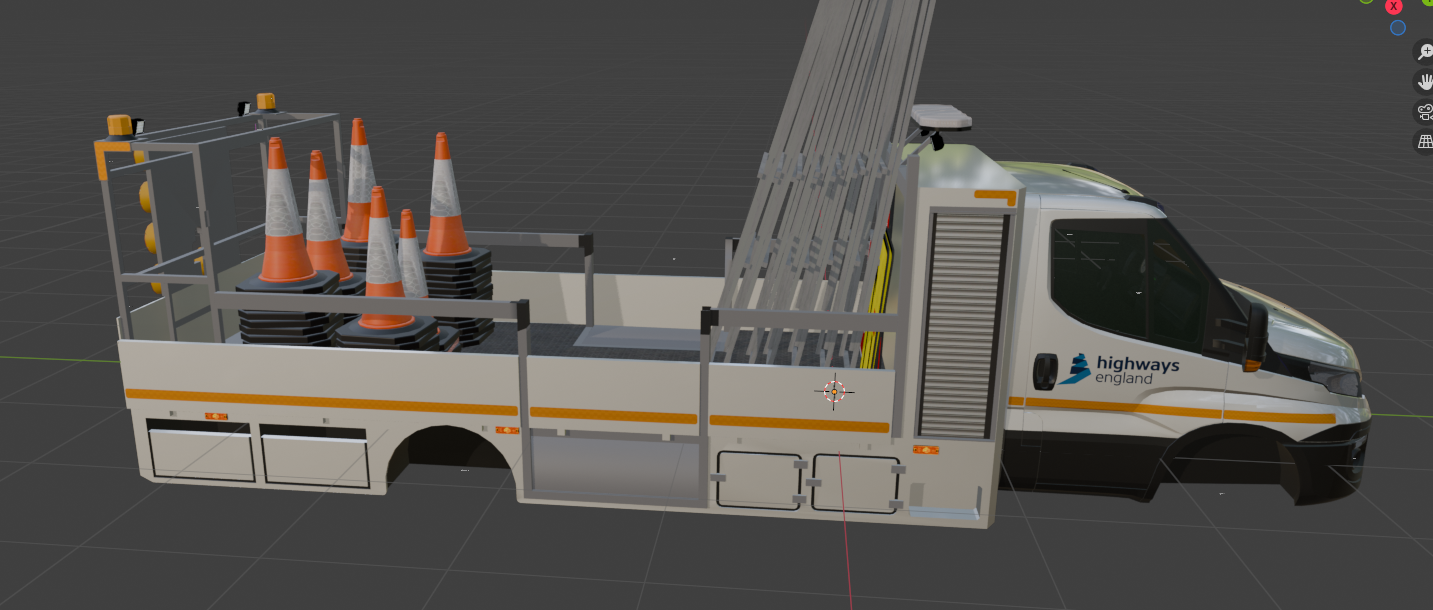 Highway Maintance Van in blender